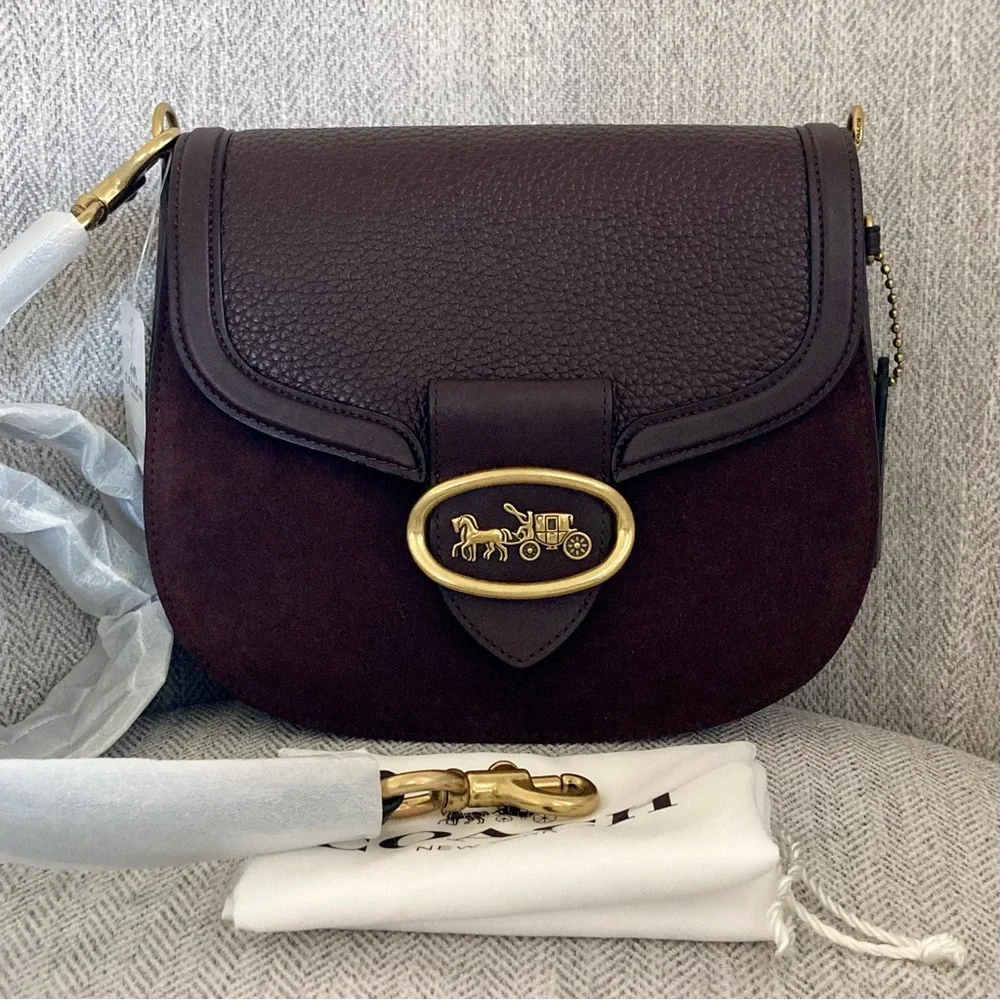 Coach Tabby Oxblood Saddle 20 Shoulder Crossbody Bag - Picture 5 of 14